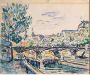Signac Paul Bank of the Seine Near the Pont des Arts with a View of the Louvre  - Hermitage